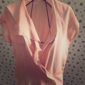 PRICE DROP silk blush pink wrap top by Max Mara.